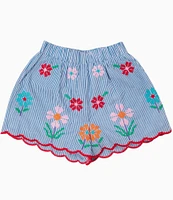 J.Marie Big Girls 7-14 Tristen Embroidered Shorts