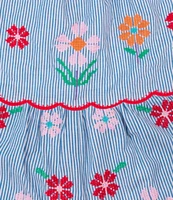 J.Marie Big Girls 7-14 Tristen Tie Shoulder Embroidered Top
