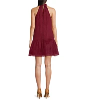 J.Marie Cole Bow Tie Halter Neck Sleeveless Mini Dress