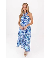 J.Marie Hayden V-Neck Sleeveless Ric Rac Trim Midi A-Line Dress
