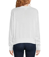 J.Marie Merry Everything Ribbed Crew Neck Long Sleeve Pullover Sweater