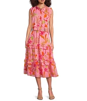 J.Marie Coordinating Playa Lace Midi Tiered Skirt