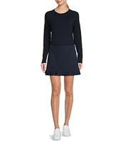 J.McLaughlin Agnes Catalina Cloth Knit A-Line Pleated Hem Pull-On Skort