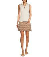 J.McLaughlin Agnes Geometric Print Catalina Cloth Knit A-Line Pull-On Skort