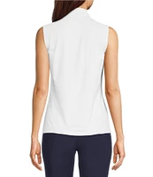 J.McLaughlin Aida Catalina Cloth Knit Point Collar Sleeveless Top