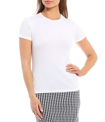 J.McLaughlin Allie Stretch Crew Neck Short Sleeve Tee