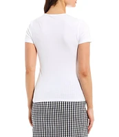 J.McLaughlin Allie Stretch Crew Neck Short Sleeve Tee