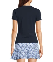 J.McLaughlin Allie Stretch Crew Neck Short Sleeve Tee