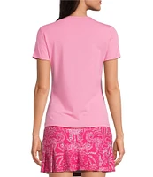 J.McLaughlin Allie Stretch Crew Neck Short Sleeve Tee