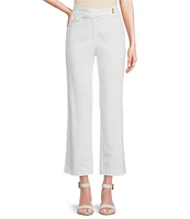 J.McLaughlin Anisa Knit Flat Front Straight Leg Crop Pants