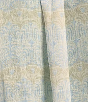 J.McLaughlin Britt Printed Airy Linen Point Collar Long Sleeve Shirt