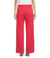 J.McLaughlin Broderick Side Pocket Linen Blend Flat Front Wide Leg Pants