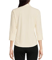J.McLaughlin Brynn 3/4 Sleeve Point Collar Shirt
