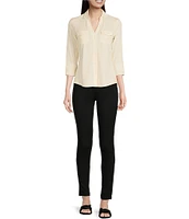 J.McLaughlin Brynn 3/4 Sleeve Point Collar Shirt