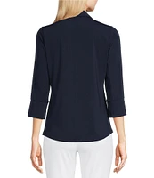 J.McLaughlin Brynn 3/4 Sleeve Point Collar Shirt