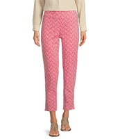 J.McLaughlin Catalina Cloth Printed Flat Front Pull On Capri Pants