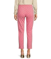 J.McLaughlin Catalina Cloth Printed Flat Front Pull On Capri Pants