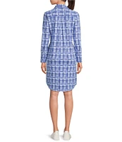 J.McLaughlin Charlee Knit Catalina Cloth Split V-Neck Long Sleeve Dress