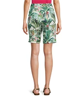 J.McLaughlin Cove Tropical Floral Print High Rise Wide Leg Shorts