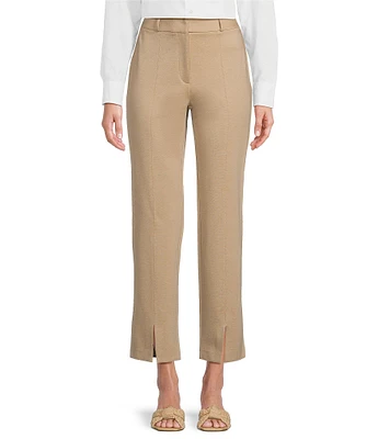 J.McLaughlin Deanne Split Front Hem Knit Straight Leg Cropped Pants