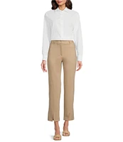 J.McLaughlin Deanne Split Front Hem Knit Straight Leg Cropped Pants