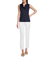 J.McLaughlin Durham Sleeveless Ruffle V-Neck Top