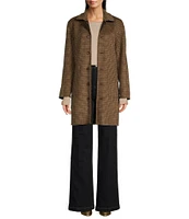 J.McLaughlin Frade Brushed Wool Point Collar Long Sleeve Reversible Coat