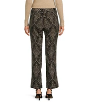 J.McLaughlin Grier Printed Brocade Jacquard Flat Front Ankle Length Pant