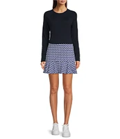 J.McLaughlin Jamey Crew Neck Button Trim Raglan Sleeve Sweater