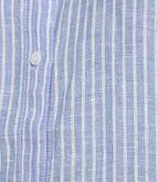 J.McLaughlin Julian Stripe Print Ruffle Collar Long Sleeve Button Front Blouse