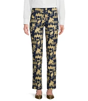 J.McLaughlin Maisie Desert Toile Print Slim Tapered Leg Elastic Waist Pull-On Pants