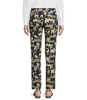 J.McLaughlin Maisie Desert Toile Print Slim Tapered Leg Elastic Waist Pull-On Pants