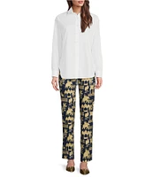 J.McLaughlin Maisie Desert Toile Print Slim Tapered Leg Elastic Waist Pull-On Pants