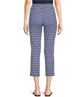 J.McLaughlin Newport Capri Geometric Print Catalina Cloth Knit Stretchy Pull-On Pants