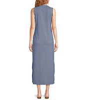 J.McLaughlin Primavera Knit Keyhole Crew Neck Sleeveless Midi Dress