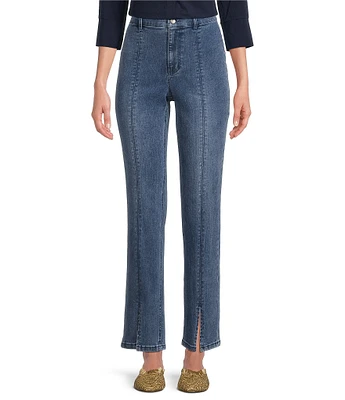 J.McLaughlin Rainey Stretch Straight Leg Slit Front Ankle Jeans