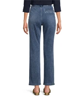 J.McLaughlin Rainey Stretch Straight Leg Slit Front Ankle Jeans