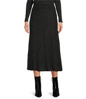 J.McLaughlin Sutton Rib Knit High Rise A-Line Skirt