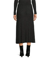 J.McLaughlin Sutton Rib Knit High Rise A-Line Skirt