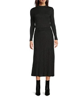 J.McLaughlin Sutton Rib Knit High Rise A-Line Skirt