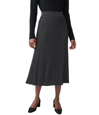 J.McLaughlin Sutton Rib Knit High Rise A-Line Skirt