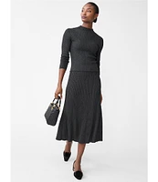 J.McLaughlin Sutton Rib Knit High Rise A-Line Skirt