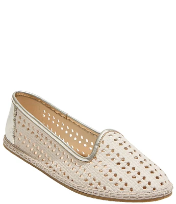 Jack Rogers Conwell Nubuck Perforated Slip-On Flats