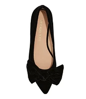 Jack Rogers Debra Ballet Velvet Bow Pointed Toe Flats