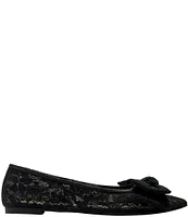 Jack Rogers Debra Floral Lace Ballet Bow Flats