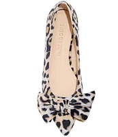 Jack Rogers Debra Leopard Print Ballet Bow Flats