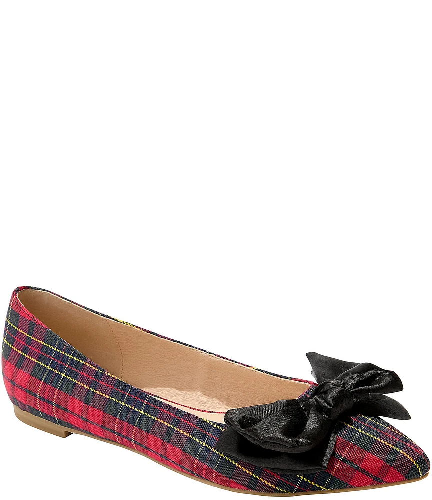 Jack Rogers Debra Plaid Ballet Bow Flats