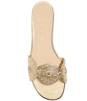 Jack Rogers Ellis Leather Studded Flat Sandals