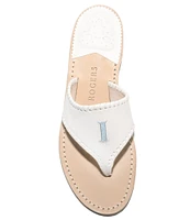 Jack Rogers Embroidered #double;I Do#double; Leather Thong Sandals