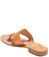 Jack Rogers Jacks Leather Flat Thong Sandals